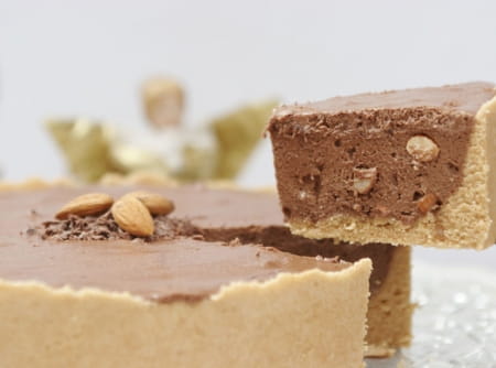 Torta de amêndoas com chocolate
