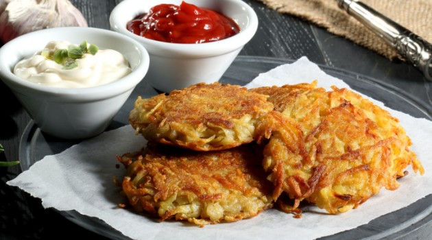 Bolinho de batata com presunto e queijo