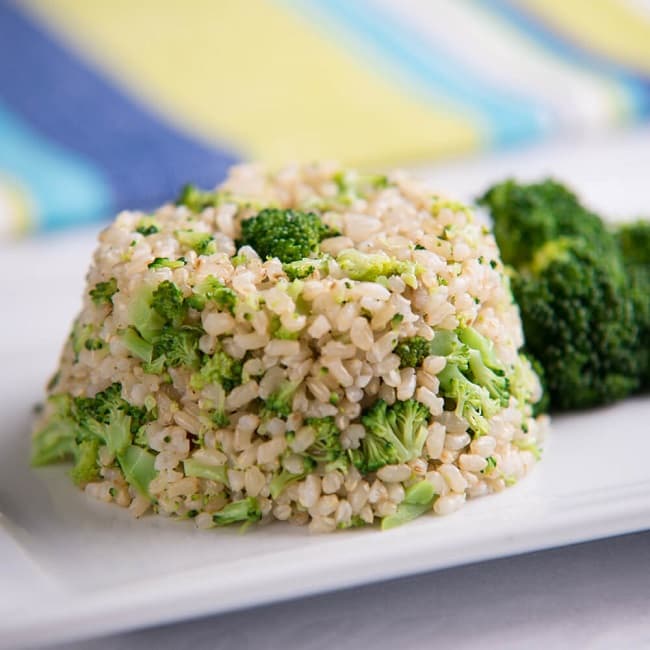 Arroz integral com brócolis Arroz integral com brócolis