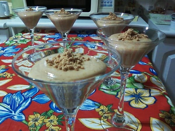 Mousse de paçoca rápido Mousse de paçoca rápido