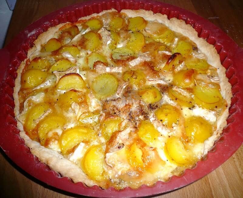 Torta leve de brie e batata Torta leve de brie e batata