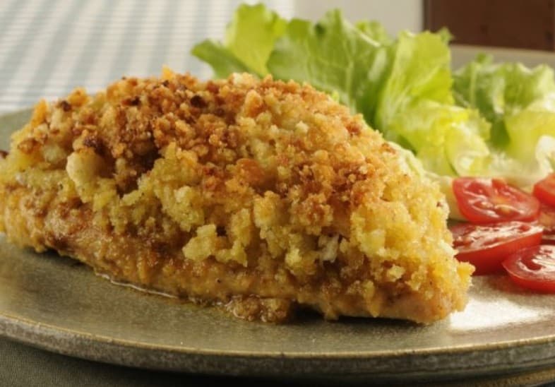 Frango crocante com mostarda Frango crocante com mostarda