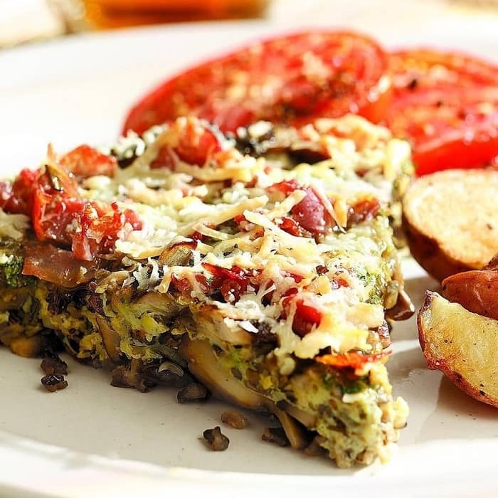 Frittata com mussarela Frittata com mussarela