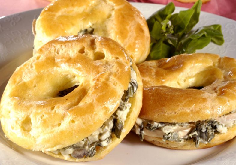 Rosca de espinafre e cogumelos Rosca de espinafre e cogumelos