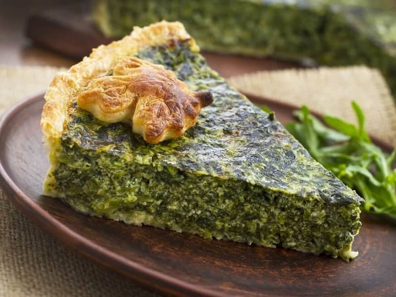 Torta de quinua com escarola Torta de quinua com escarola