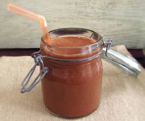 Batido de chocolate e laranja