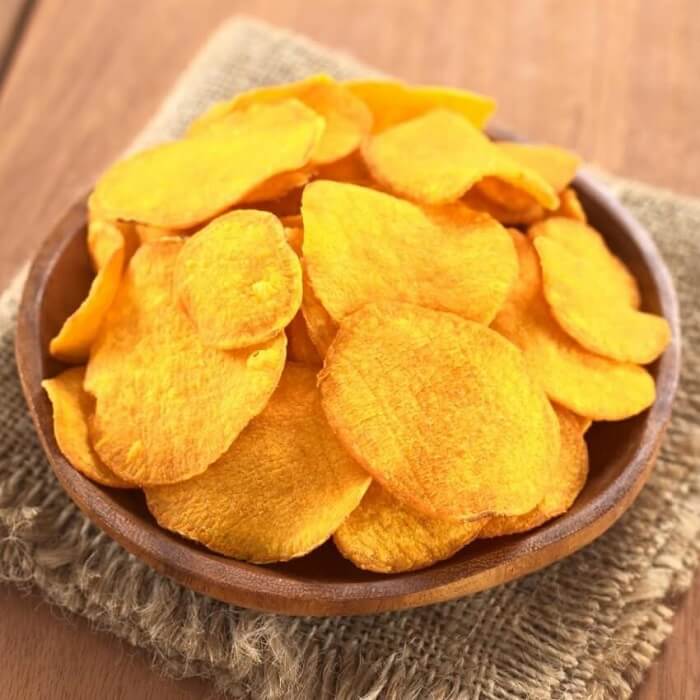 Chips de mandioquinha Chips de mandioquinha