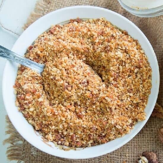Farofa doce de praliné
