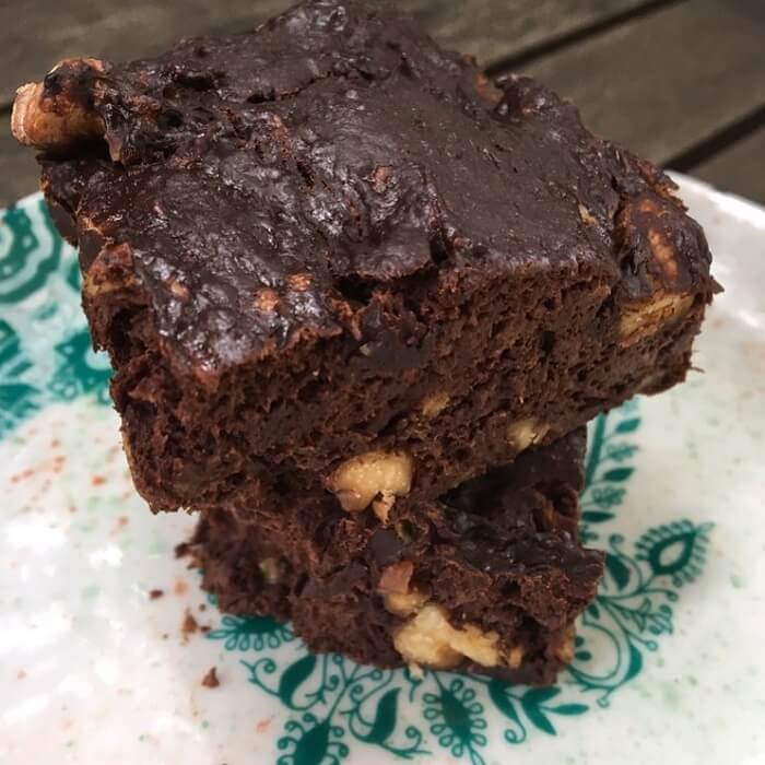Brownie de banana fit crocante