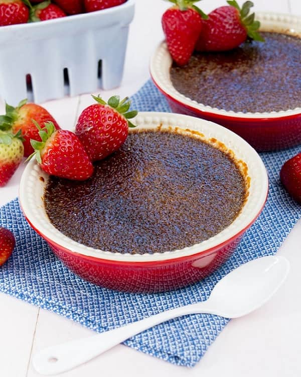 Crème brûlée com creme de avelã