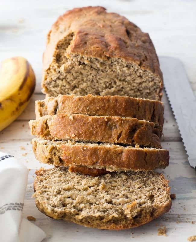 Bolo de banana e aveia integral